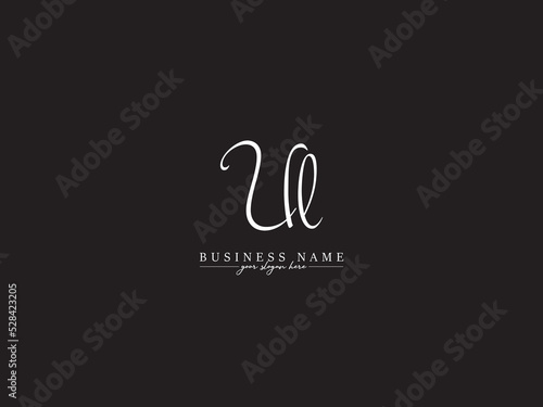 Luxury UL Logo Image, Stylish Ul lu Logo Icon Vector Art For All Kind Of Use photo