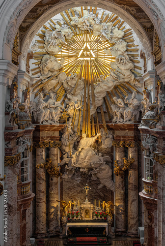Tablou canvas Baroque altarpiece in Karlskirche church, Vienna, Austria