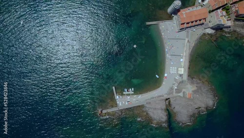 Aerial: port of Collioure, Southern France. photo