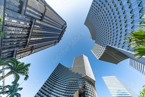 Photography High-rise buildings at Bugis, Singapore.