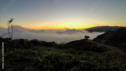 Wallpaper Mural Panning Time Lapse Shot Of Dramatic Clouds Moving Over Mountains During Sunset - San Luis Obispo, California Torontodigital.ca