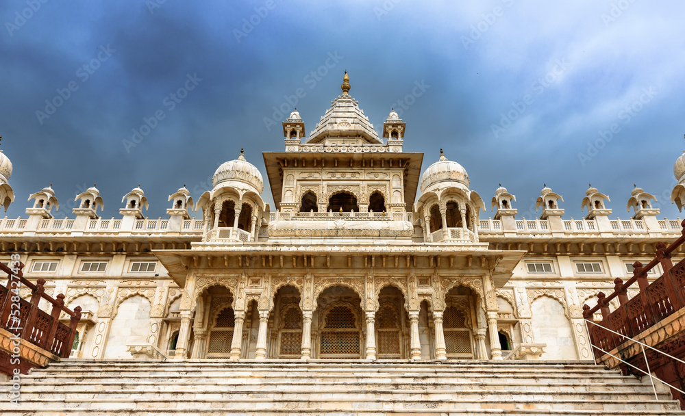 View of the Cenotaph located in Jodhpur, in the Indian state of Rajasthan. known as The Jaswant Thada.