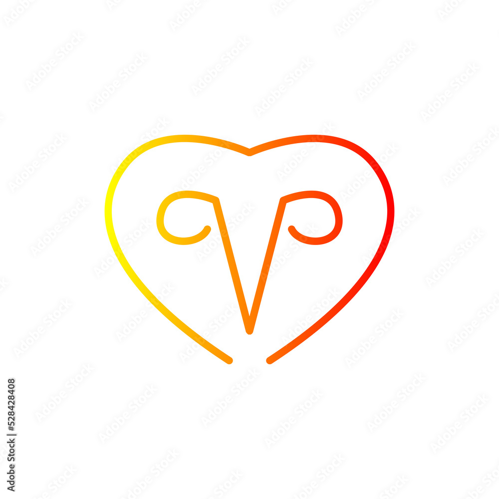 Fototapeta premium Animals head logo gold elegan outline simpel and minimalist