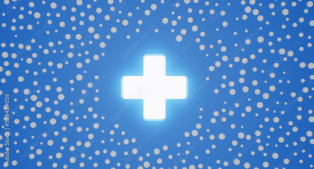 Fototapeta premium a health cross in the middle of pills