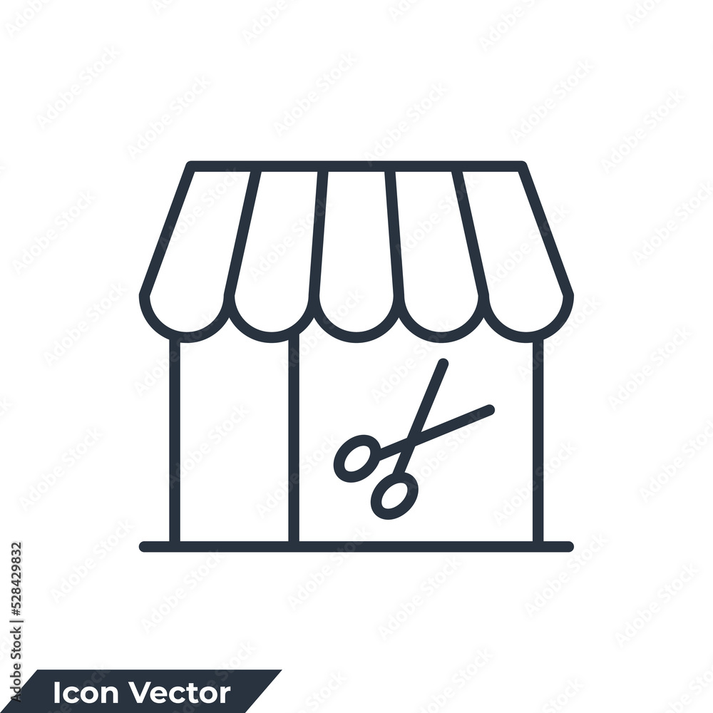barber shop icon logo vector illustration. store in scissor symbol template for graphic and web design collection barber shop icon logo vector illustration. store in scissor symbol template for graphic and web design collection