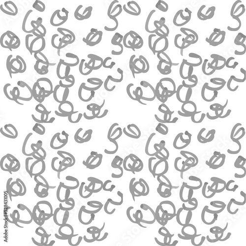 Fototapeta Naklejka Na Ścianę i Meble -  Grayscale monochrome background.Graphite pencil or gray marker simple shapes. Geometric abstract seamless pattern. Minimalistic grid repeat of small elements.