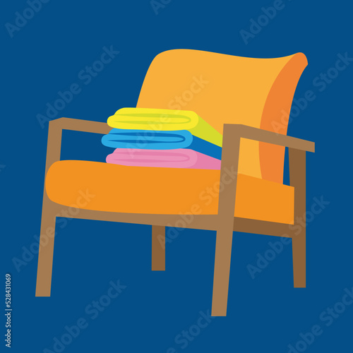things stacked on a chair
