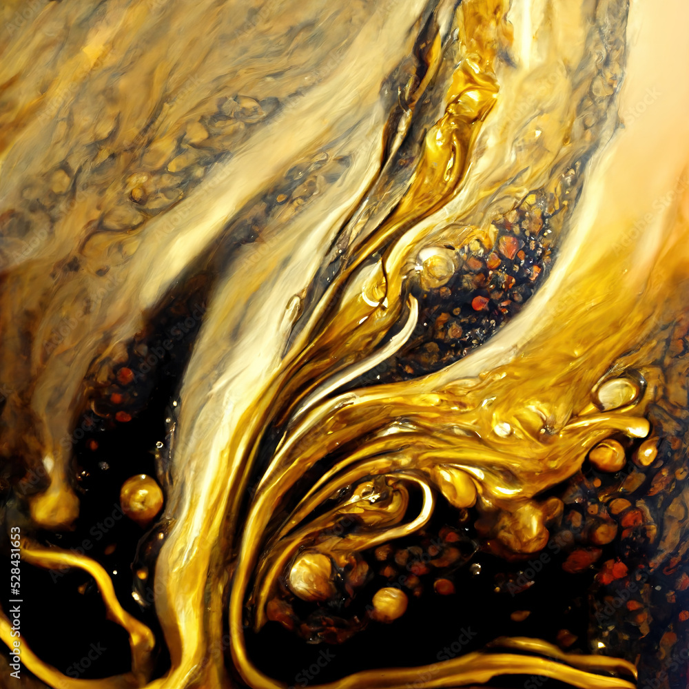 Luxury gold wallpaper, Black and golden background. Liquid marble wallpaper with fluid art