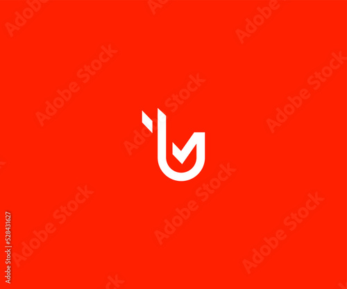 UM, MU, VU, UV Letter Logo Vector Template Abstract Monogram Symbol