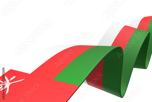 Oman flag design national independence day banner element transparent background png