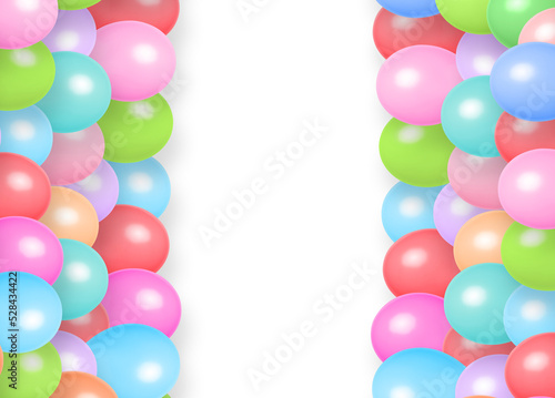 Color balloons background with text