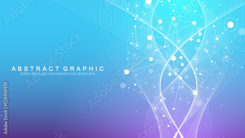 Scientific tree concept of network connection background. Database branch information. Futuristic code flow element. Big data technology. Data tree vector illustration.