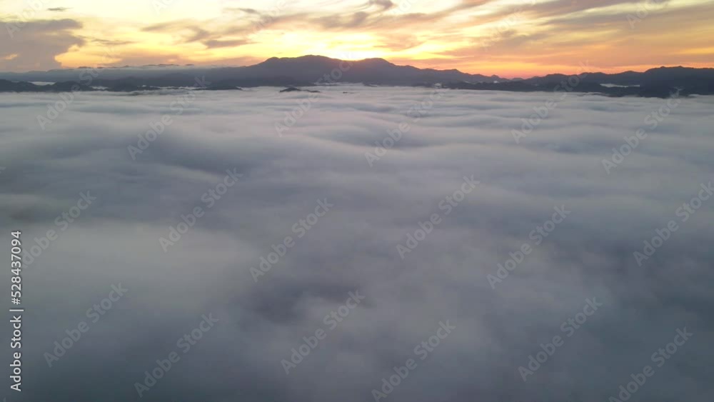 Hyperlapse of moving large clouds or mist during morning. Hyperlapse of moving large clouds or mist during morning.