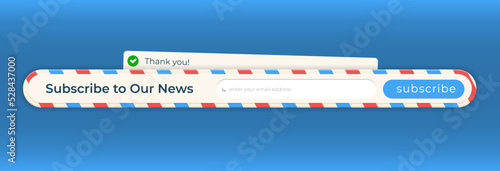 Vector banner Subscribe for website