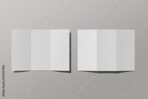 A4 Trifold brochure Blank Mockup