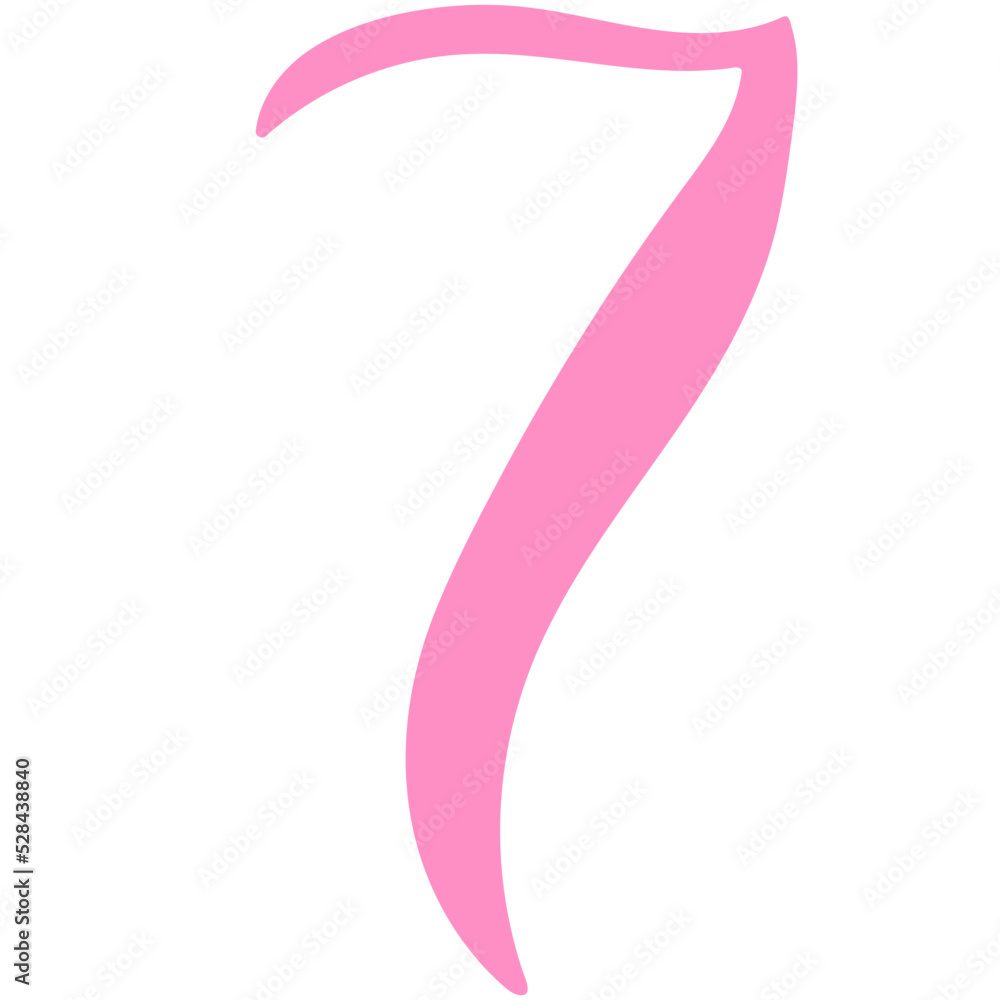 Number Seven Element Illustration Number Seven Element Illustration