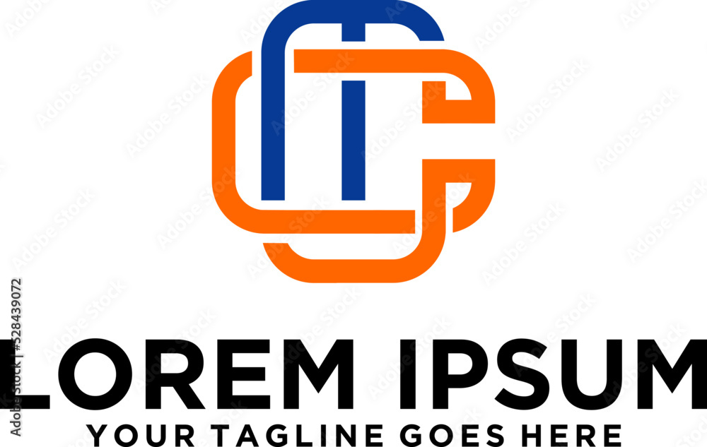 Modern Letter C M logo design