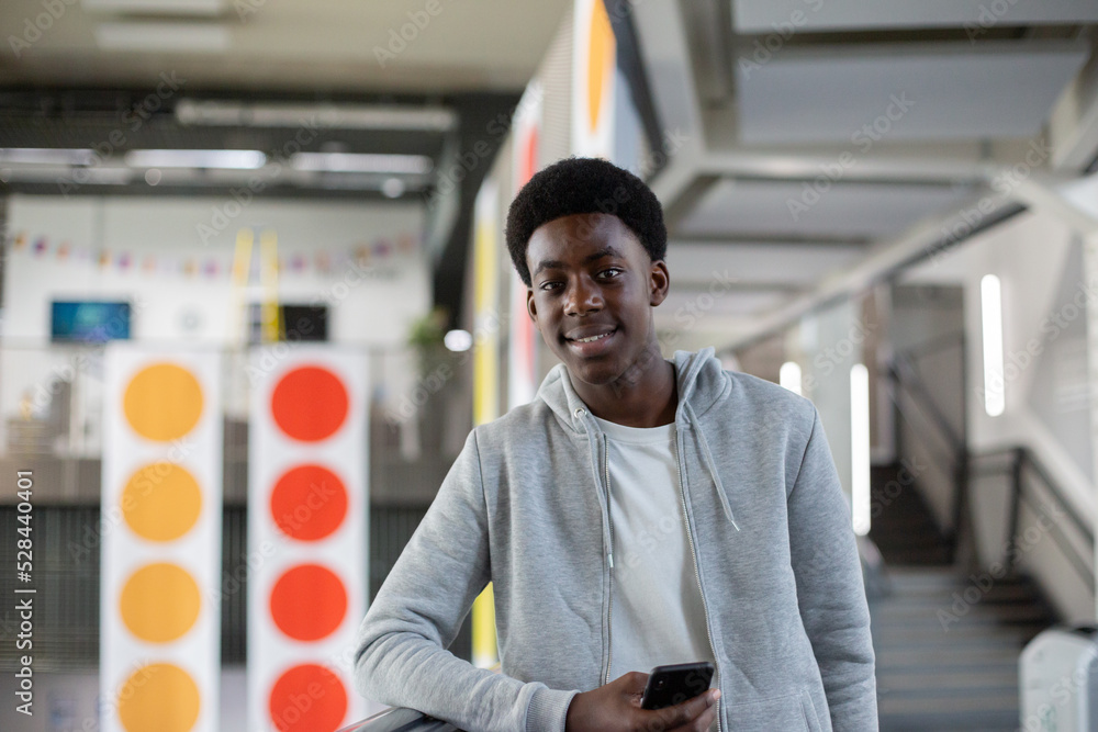 Portrait of African American male high school student Stock Photo ...
