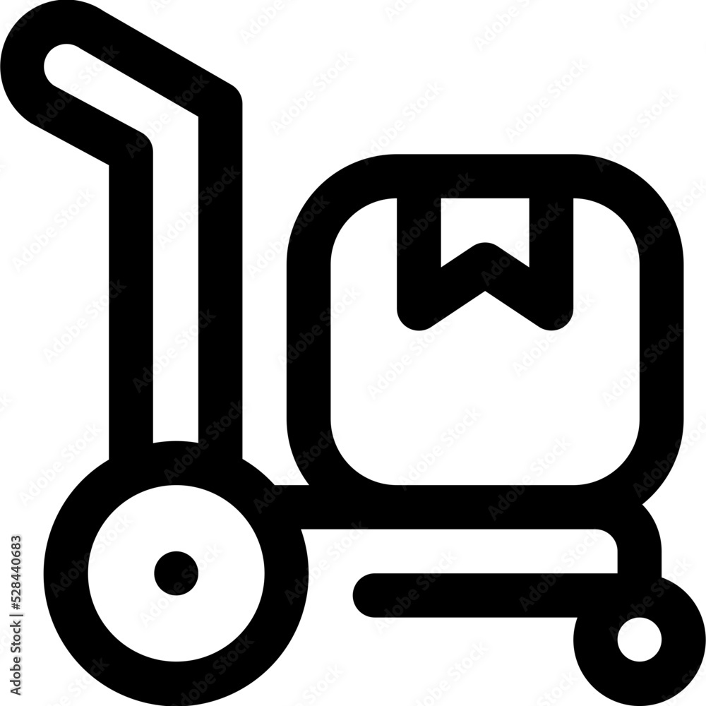 trolley cart line icon trolley cart line icon