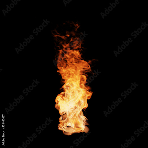 Burning Fire and Flames Overlay on Black Background  © NeoStock