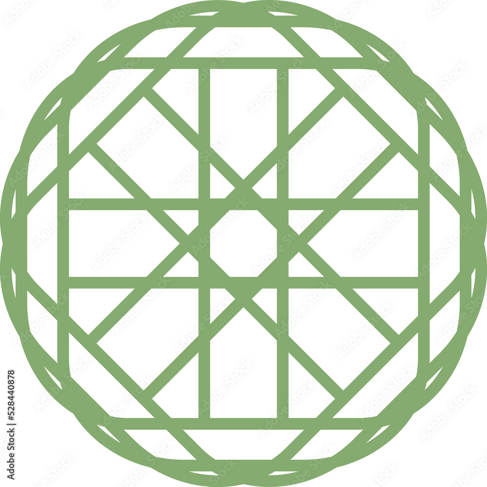 Circular Arabic Mosaic Geometric Ornament Circular Arabic Mosaic Geometric Ornament