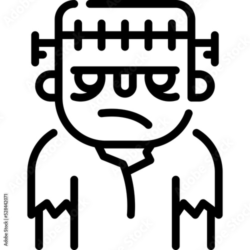 frankenstein line icon