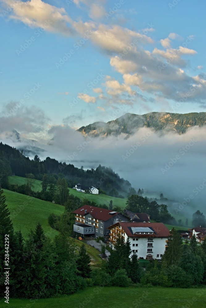 Austrian Alps - view of the Totes Gebirge from Edlbach in the Windischgarsten area