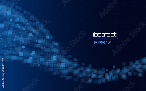 Futuristic abstract background. Server, internet, speed. Futuristic tunnel HUD. Motion graphics for an abstract data center .  wireframe ,dark 
 background and  Dotted texture template.