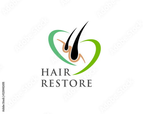 hair care restoration logo icon symbol design template skin health illustration design concept
