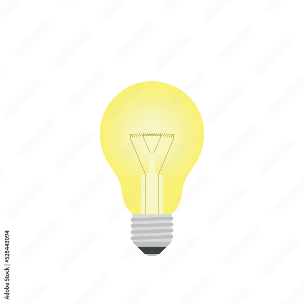 Light bulb vector icon, flat style. Energy and idea symbol. Light bulb vector icon, flat style. Energy and idea symbol.