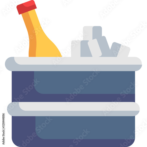 ice bucket flat icon