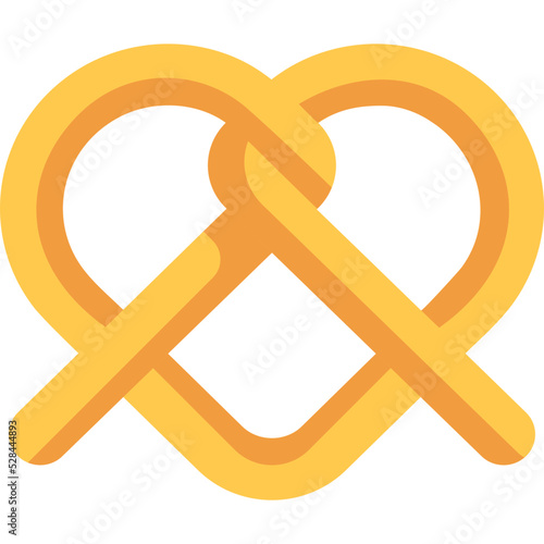 pretzel flat icon