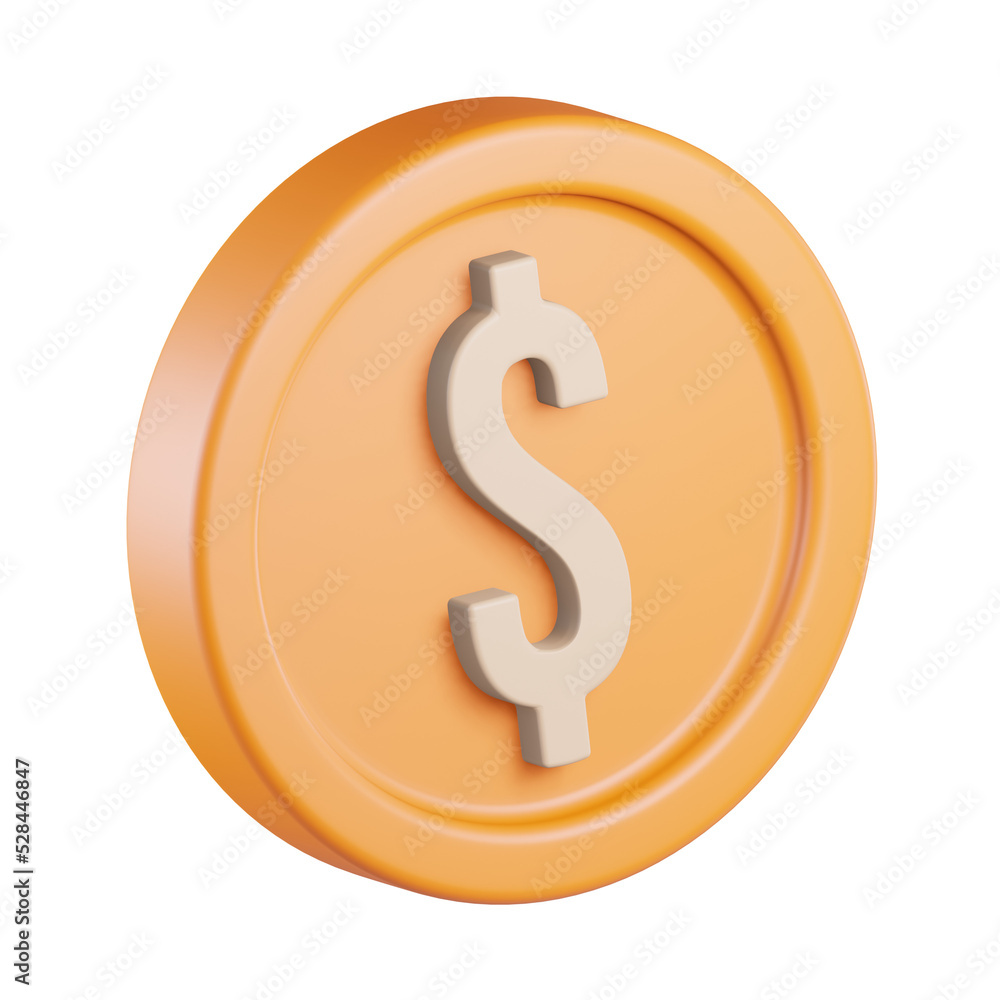 Dollar Coin 3d icon Dollar Coin 3d icon