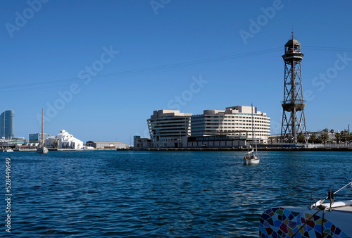 A sunny day at port of Barcelona