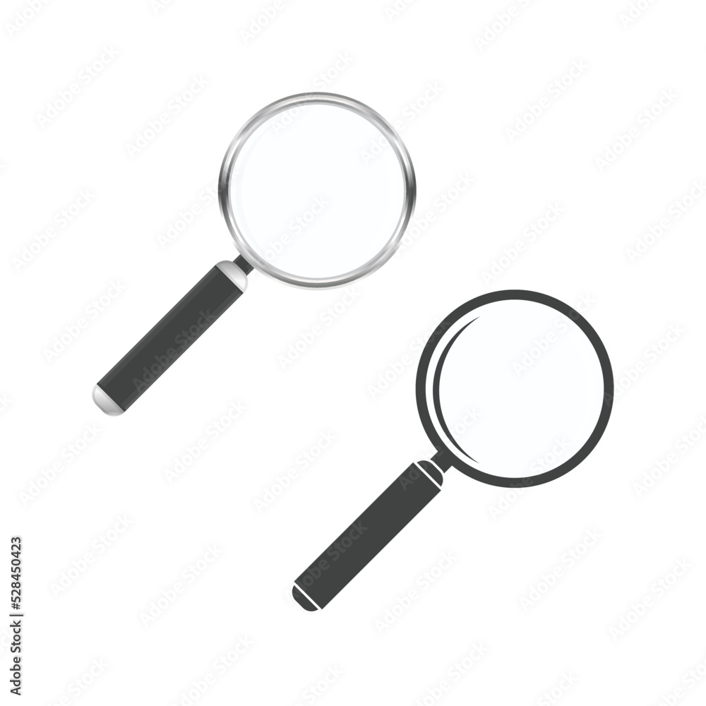 Magnifying glass in realistic style. The magnifier or loupe sign isolated on transparent background. Search and inspection symbol. Vector illustration EPS 10. Magnifying glass in realistic style. The magnifier or loupe sign isolated on transparent background. Search and inspection symbol. Vector illustration EPS 10.