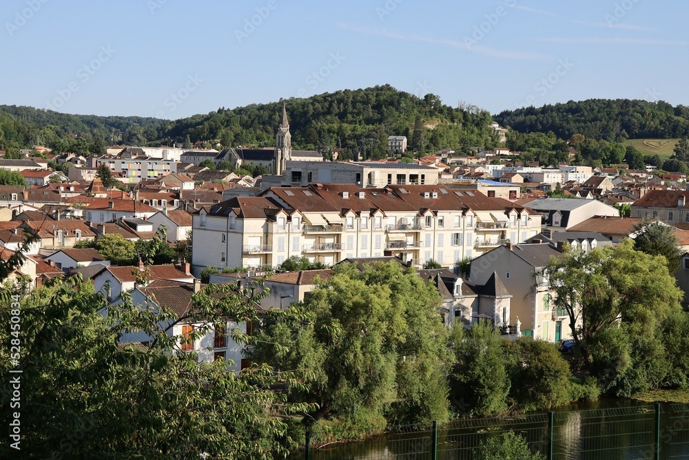 Vue d'ensemble de Perigueux, ville de Périgueux, département de la Dordogne, France