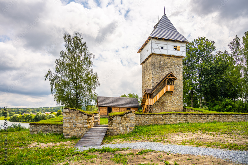 Medieval Gothic Fortress with renovated tower Medieval Gothic Fortress with renovated tower