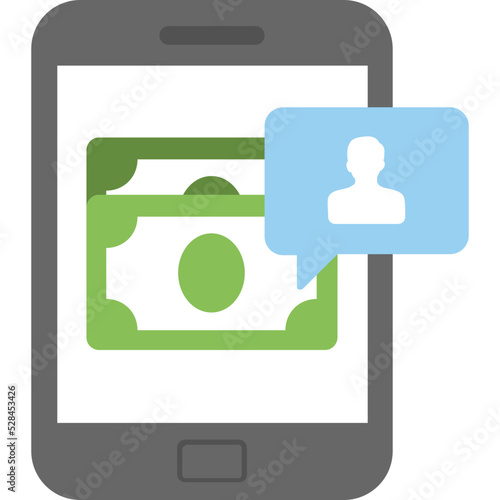 Mobile Banking Vector Icon