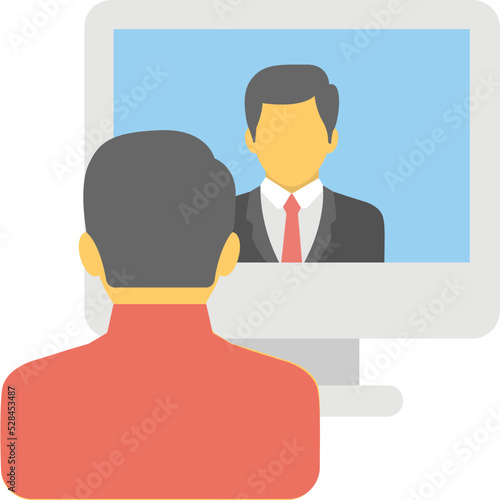 Video Conference Vector Icon