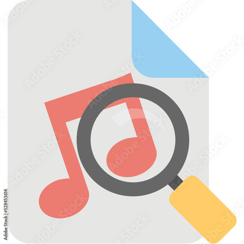 Search Music Vector Icon