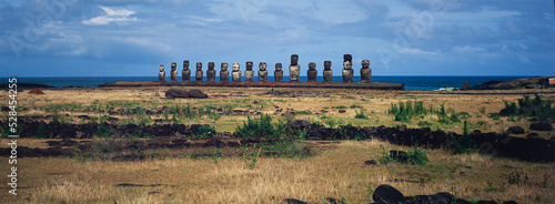 Easter Island, Large Aku on Eatern Shore of Pacific Ocean photo