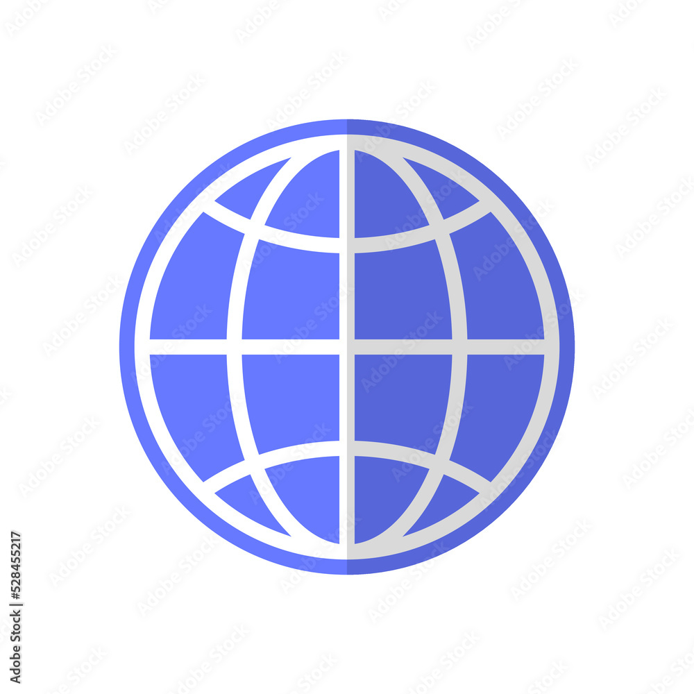 Internet, web icon vector in flat style. Website, globe sign symbol Internet, web icon vector in flat style. Website, globe sign symbol
