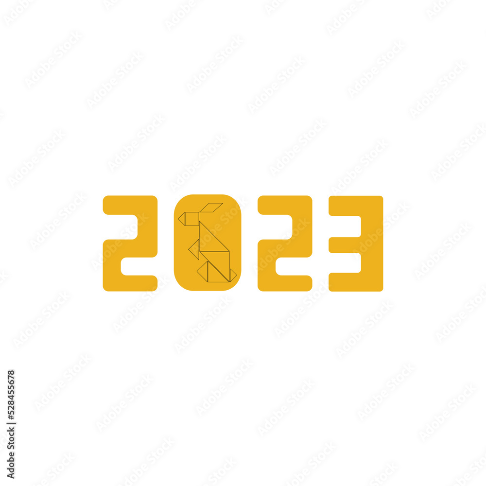 Happy new year 2023. Chinese New Year. Black rabbit contour into 2023. Lunar 2023. Year of the Rabbit. Chinese new year background, banner, greeting card. Happy new year 2023. Chinese New Year. Black rabbit contour into 2023. Lunar 2023. Year of the Rabbit. Chinese new year background, banner, greeting card.