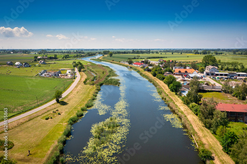 Summer scenery of Sztutowo by the Wisla Krolewiecka river, Pomerania. Poland © Patryk Kosmider