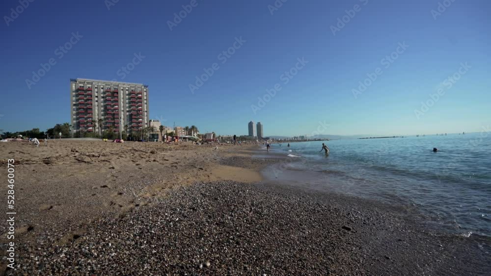 San Sebastian Beach in Barcelona. Spain San Sebastian Beach in Barcelona. Spain