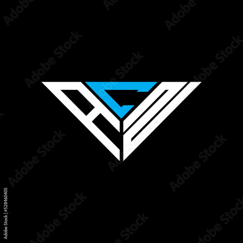 ACN letter logo creative design with vector graphic, ACN simple and modern logo in triangle shape.