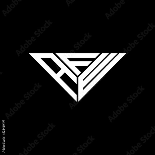 AFW letter logo creative design with vector graphic, AFW simple and modern logo in triangle shape. photo