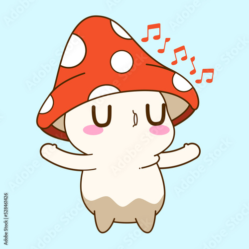 cute little mushroom vector illustration