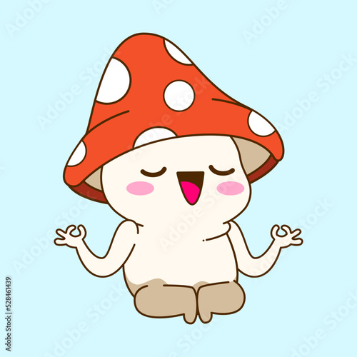 cute little mushroom vector illustration