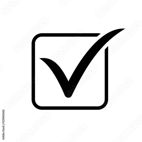 Check mark box icon, Tick symbol, Election vote concept, Vector illustration